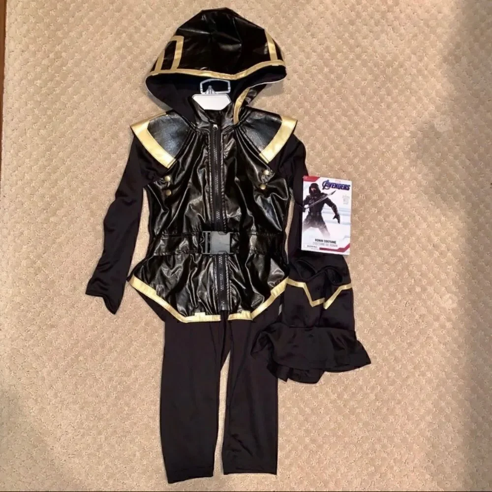 NEW SUPERHERO Ronin Costume Boys / Kids Size 3 Avengers Ninja Black Disney NWT